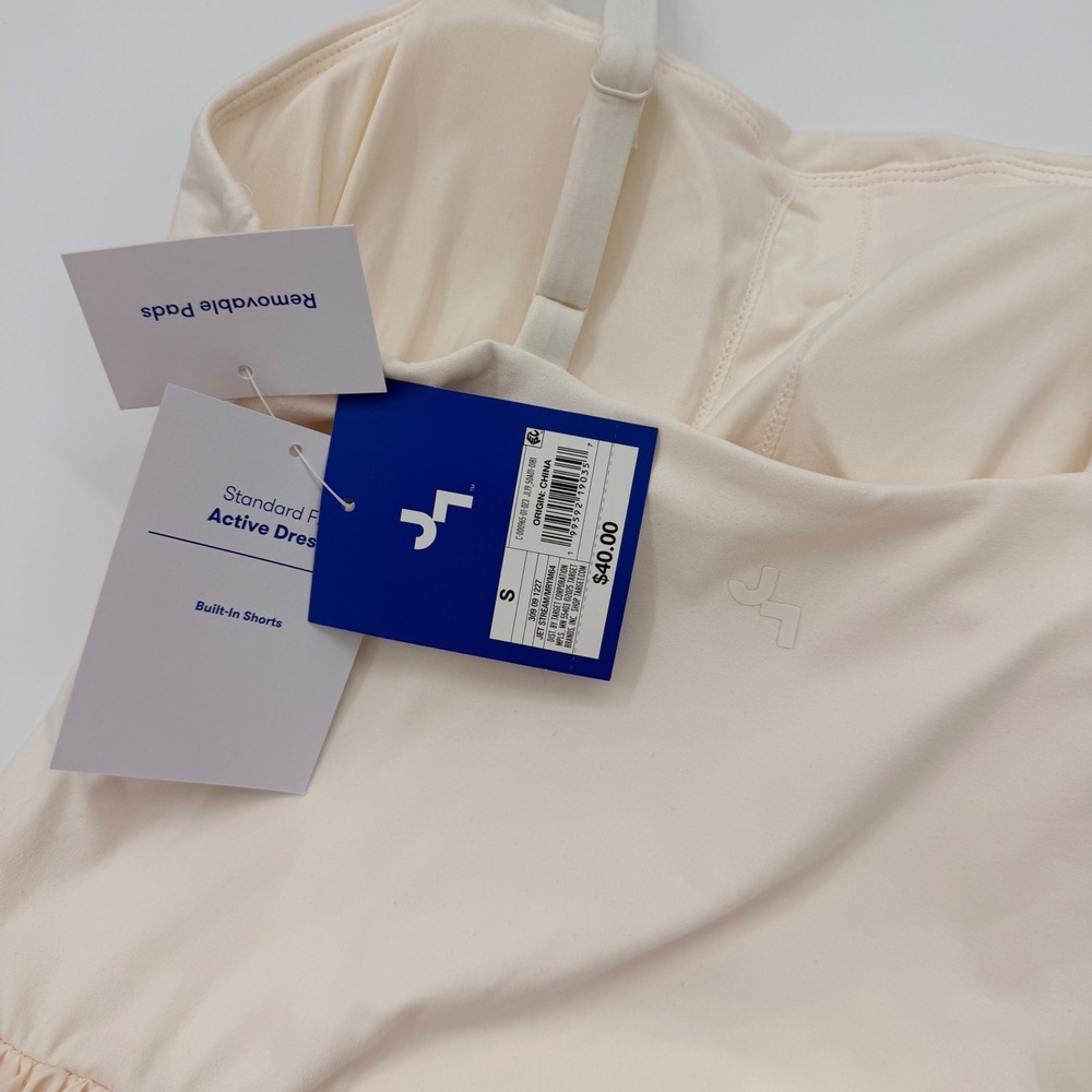 JoyLab Standard Fit Active Dress Cream Small Built-in Shorts Pockets NWT - Picture 3 of 8